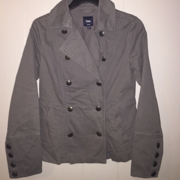 THREDUP GAP Double Breast Military Grey Jacket - Picture 8 of 8